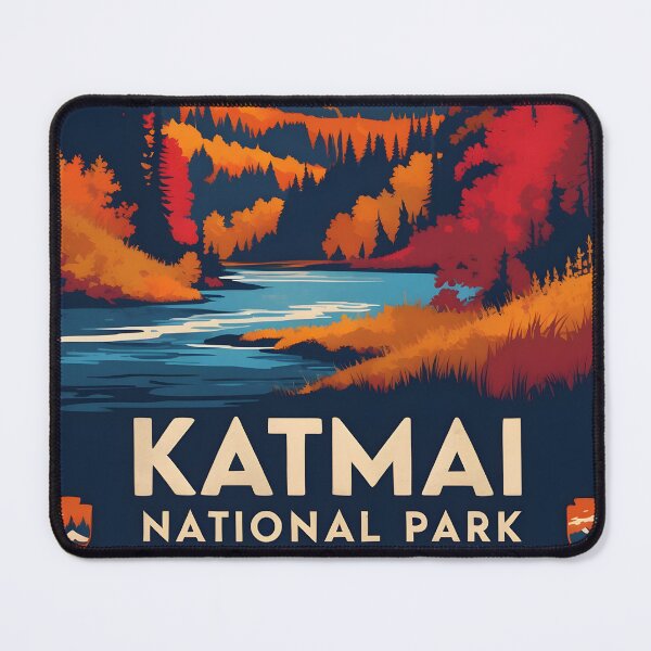 Item preview, Katmai National Park Autumn USA Vintage Travel Tourism designed and sold by TravelersGems.