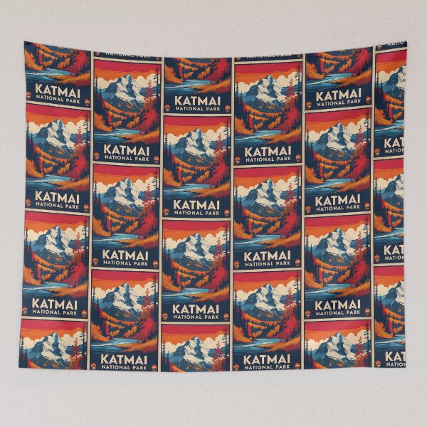 Item preview, Katmai National Park Autumn USA Vintage Travel Tourism designed and sold by TravelersGems.