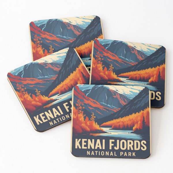 Item preview, Kenai Fjords National Park Autumn USA Vintage Travel Tourism designed and sold by TravelersGems.