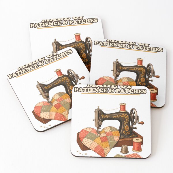 Item preview, Made With Patience Vintage Quilting Heart Art designed and sold by CheerfulNest.