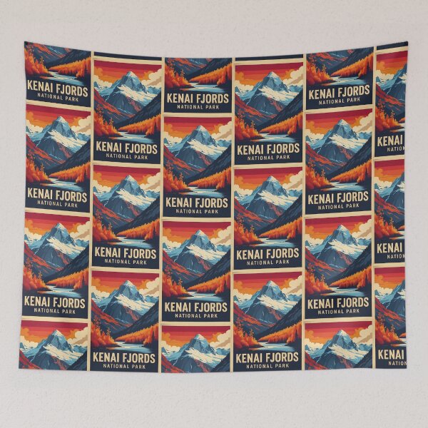 Item preview, Kenai Fjords National Park Autumn USA Vintage Travel Tourism designed and sold by TravelersGems.