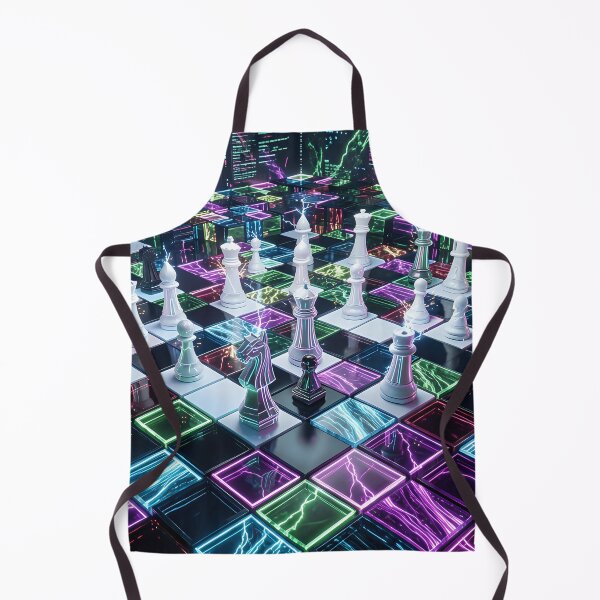Item preview, Digital chess: A data stream in the neon cyber world designed and sold by VoidVeilStudio.