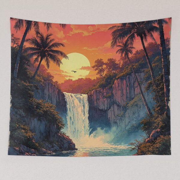 Item preview, Sunset waterfall designed and sold by The King's general goods.