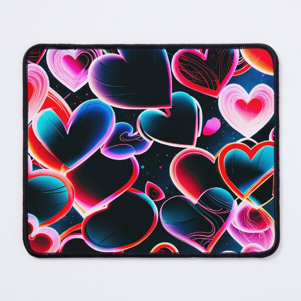 Item preview, Neon Heart Explosion Pattern – Vibrant Romantic Love Design designed and sold by IMuDesigner.