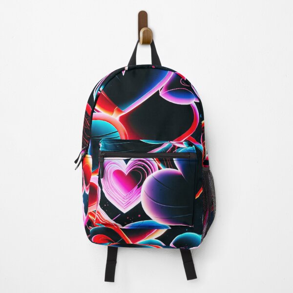 Item preview, Neon Heart Explosion Pattern – Vibrant Romantic Love Design designed and sold by IMuDesigner.