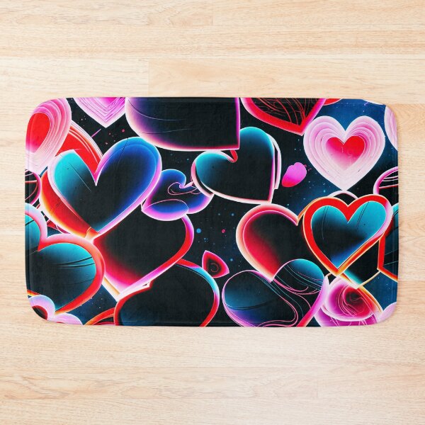Item preview, Neon Heart Explosion Pattern – Vibrant Romantic Love Design designed and sold by IMuDesigner.