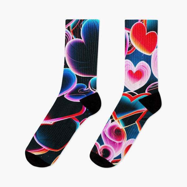 Item preview, Neon Heart Explosion Pattern – Vibrant Romantic Love Design designed and sold by IMuDesigner.