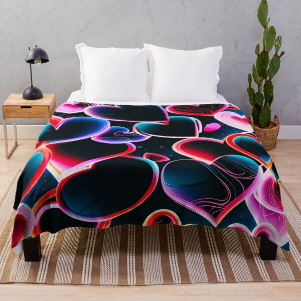 Item preview, Neon Heart Explosion Pattern – Vibrant Romantic Love Design designed and sold by IMuDesigner.
