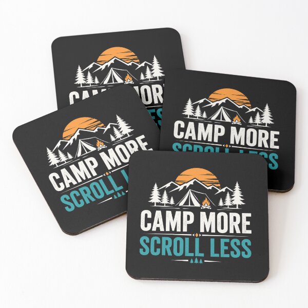 Item preview, Camp More Scroll Less Camping Design designed and sold by EverclearDesign.