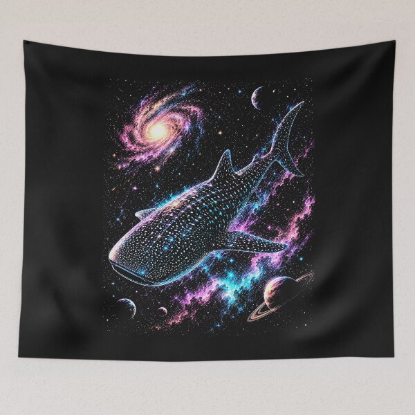 Item preview,  Celestial Whale Shark Diving Space Galaxy  Night Sky | Colorful Cosmic Space  designed and sold by SOUFIANE1991.