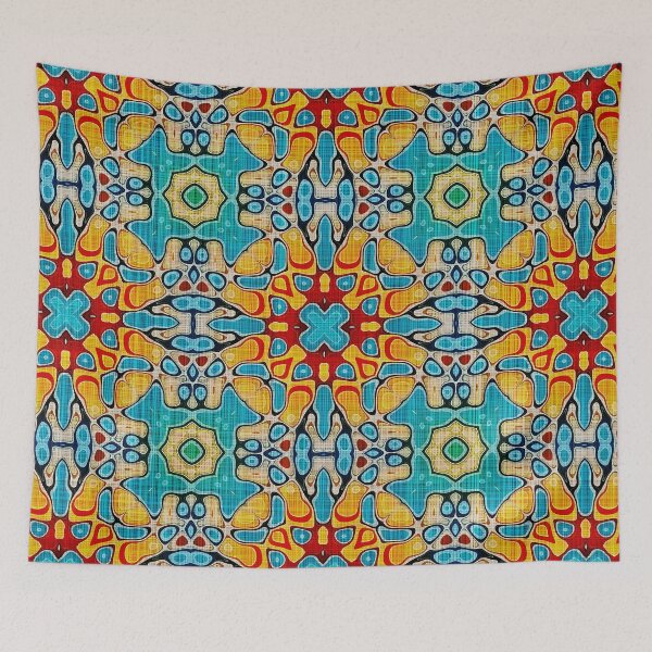 Item preview, Naranja Rojo Amarillo Turquesa Azul Verde Cadera Oriente Arte de Bali designed and sold by LC Graphic Design Studio.