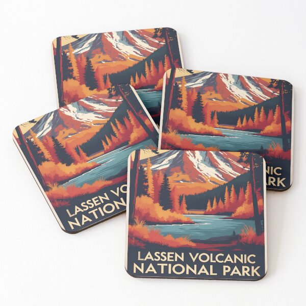 Artikelvorschau, Lassen-Volcanic-Nationalpark Herbst USA Vintage Reisen Tourismus entworfen und verkauft von TravelersGems.