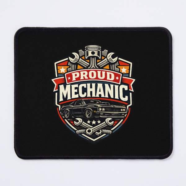 Item preview, Proud Mechanic Classic Muscle Car Retro Garage Automotive Design designed and sold by BankshopTH.
