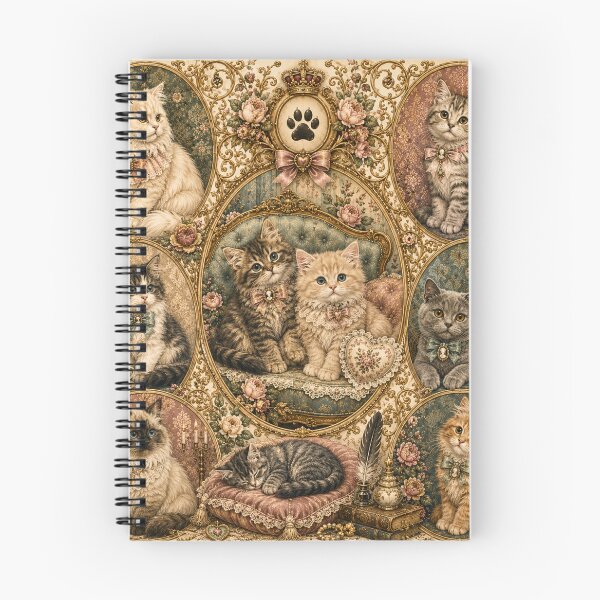 Item preview, Vintage Floral Cat Collage – Shabby Chic Cottagecore Kitten Portrait Collection designed and sold by rimmatv.