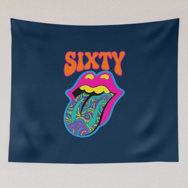 Item preview, Sixty Psychedelic Tongue Rock Graphic designed and sold by jenaholland.