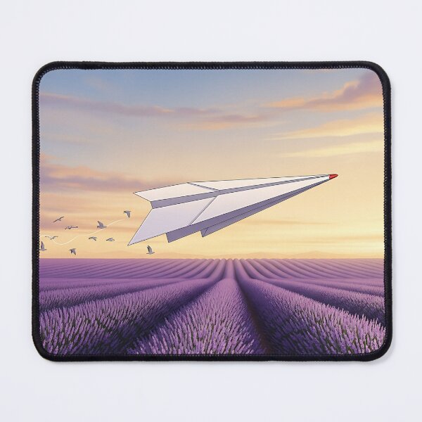 Item preview, Paper Airplane Flying Over Lavender Field designed and sold by Michaelragheb.