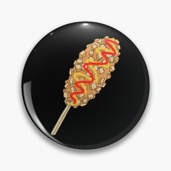 Item preview, Korean Potato Corn Dog with Ketchup and Mustard Illustration designed and sold by ubborn.