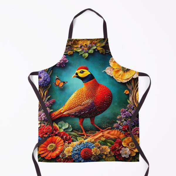 Item preview, Vibrant Bird Amid Colorful Flowers designed and sold by cuprum.