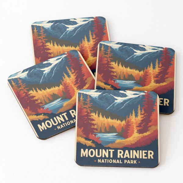 Item preview, Mount Rainier National Park Autumn USA Vintage Travel Tourism designed and sold by TravelersGems.
