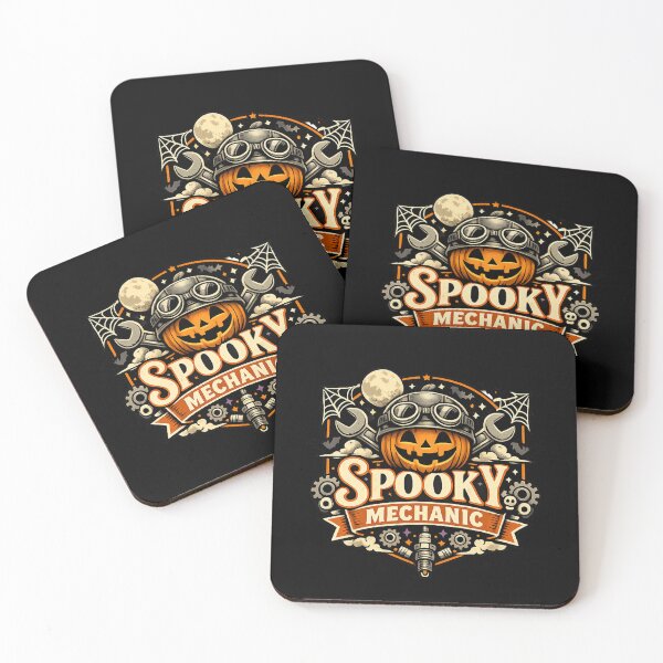 Item preview, Spooky Mechanic Pumpkin Halloween Garage Vintage Automotive Design designed and sold by BankshopTH.