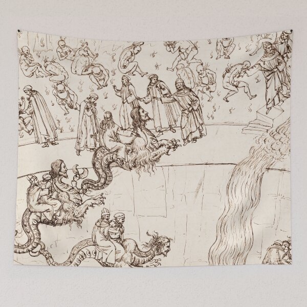 Item preview, Dante Inferno Circles of Hell Drawing designed and sold by artofuniverse.