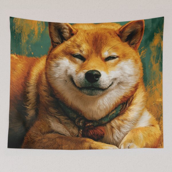 Item preview, A smiling shiba inu dog! designed and sold by ArtifactsLab.
