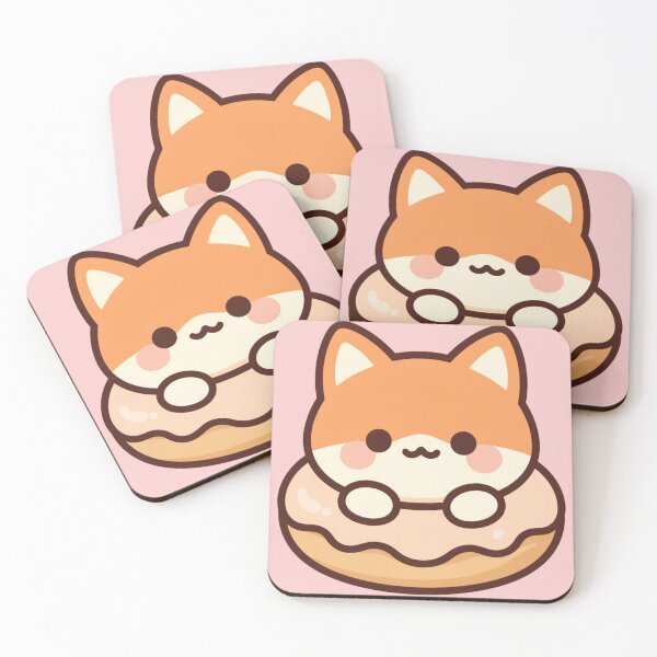 Item preview, Kawaii Fox in a Cream Doughnut designed and sold by Randomnessy.