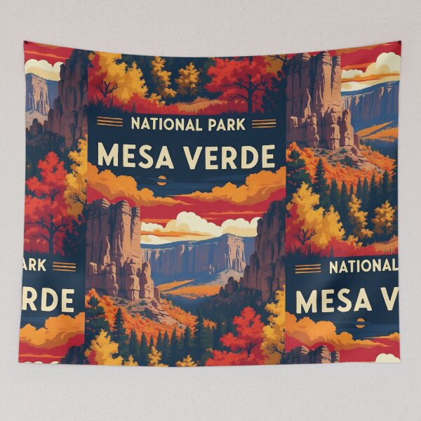 Item preview, Mesa Verde National Park Autumn USA Vintage Travel Tourism designed and sold by TravelersGems.