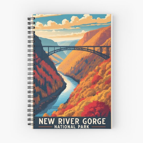Item preview, New River Gorge National Park Autumn USA Vintage Travel Tourism designed and sold by TravelersGems.