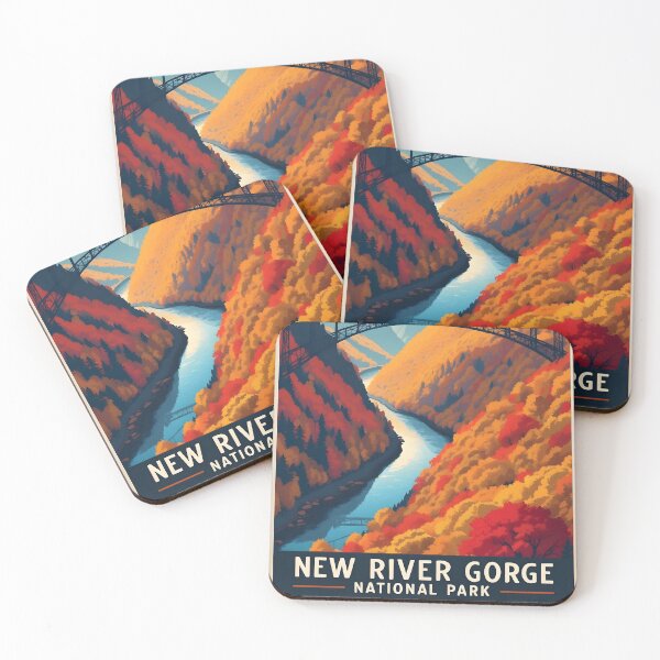 Item preview, New River Gorge National Park Autumn USA Vintage Travel Tourism designed and sold by TravelersGems.