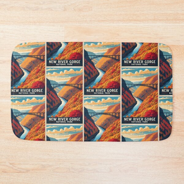 Item preview, New River Gorge National Park Autumn USA Vintage Travel Tourism designed and sold by TravelersGems.