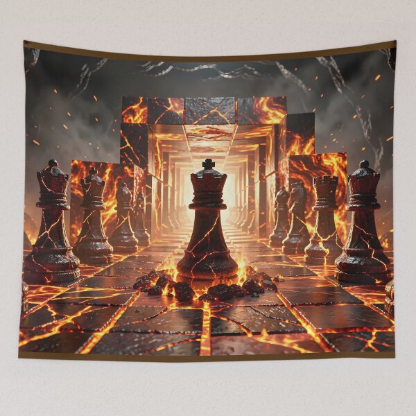 Item preview, Chess in the Lava World designed and sold by VoidVeilStudio.