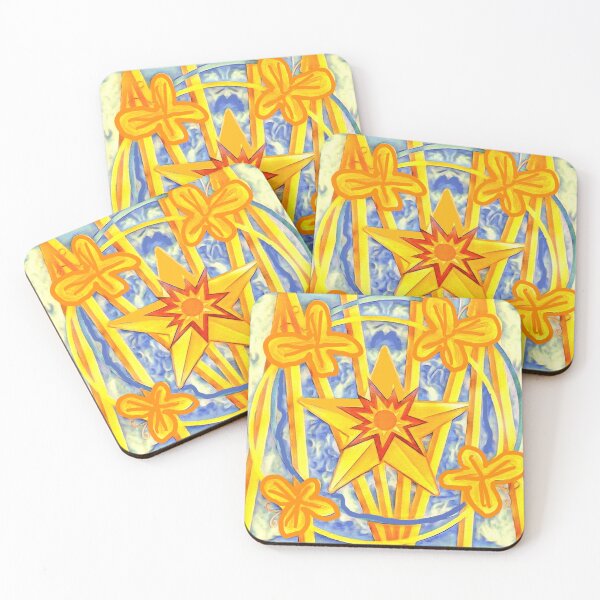 Item preview, Digital vibrant pop art star sun design designed and sold by Fayes4Art.