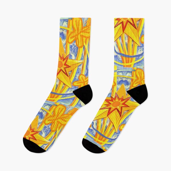 Item preview, Digital vibrant pop art star sun design designed and sold by Fayes4Art.