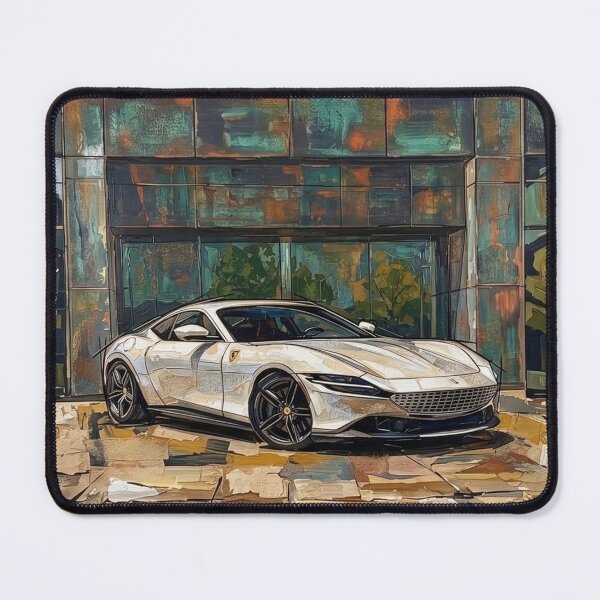 Item preview, Modern Sports Car Abstract Oil Painting Fine Art Print designed and sold by Iceberg Comic Book Lounge.