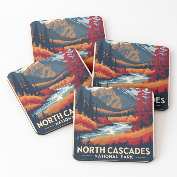 Item preview, North Cascades National Park Autumn USA Vintage Travel Tourism designed and sold by TravelersGems.