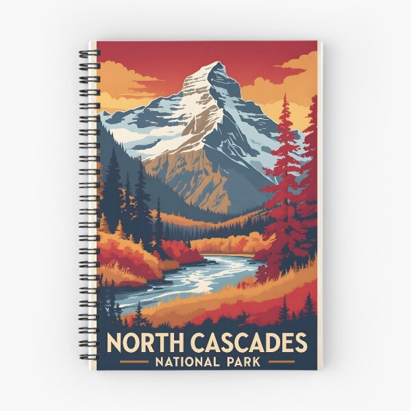 Item preview, North Cascades National Park Autumn USA Vintage Travel Tourism designed and sold by TravelersGems.