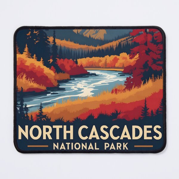 Item preview, North Cascades National Park Autumn USA Vintage Travel Tourism designed and sold by TravelersGems.