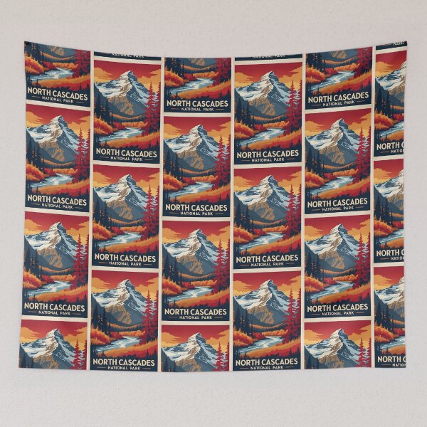 Item preview, North Cascades National Park Autumn USA Vintage Travel Tourism designed and sold by TravelersGems.