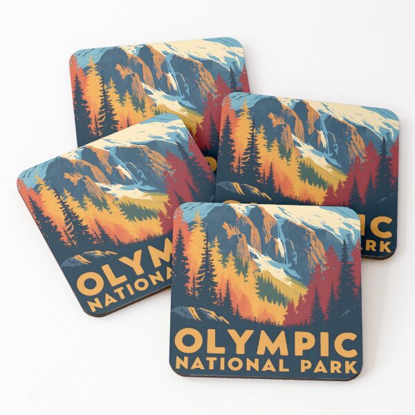 Item preview, Olympic National Park Autumn USA Vintage Travel Tourism designed and sold by TravelersGems.