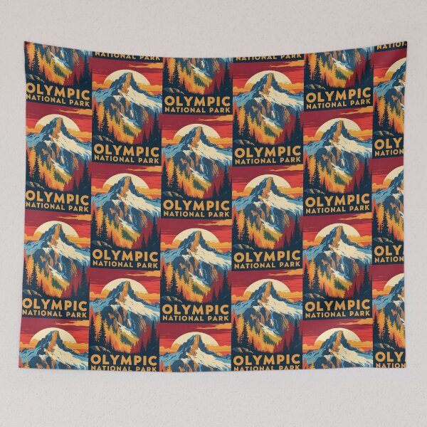 Item preview, Olympic National Park Autumn USA Vintage Travel Tourism designed and sold by TravelersGems.
