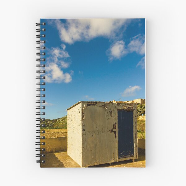 Item preview, Weathered Rural Shed With Peeling Paint And Blue Door Under Bright Cloudy Sky designed and sold by Nmallia.