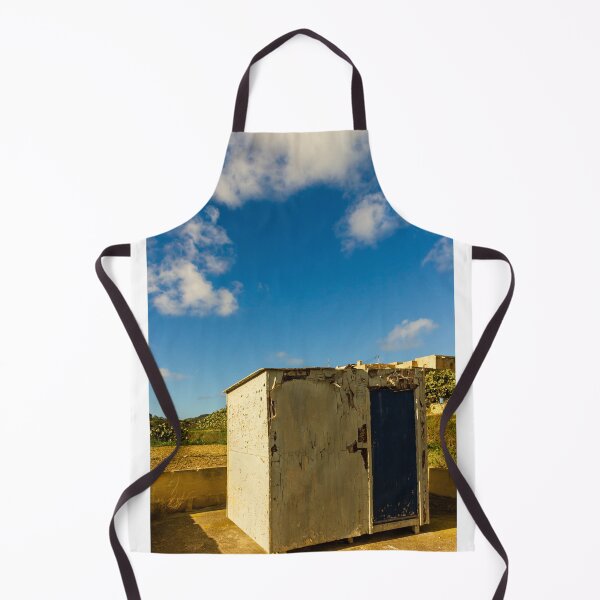 Item preview, Weathered Rural Shed With Peeling Paint And Blue Door Under Bright Cloudy Sky designed and sold by Nmallia.