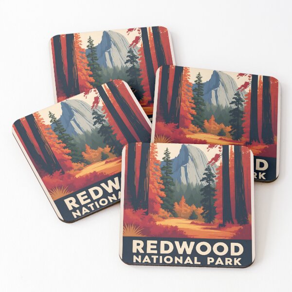 Item preview, Redwood National Park Autumn USA Vintage Travel Tourism designed and sold by TravelersGems.