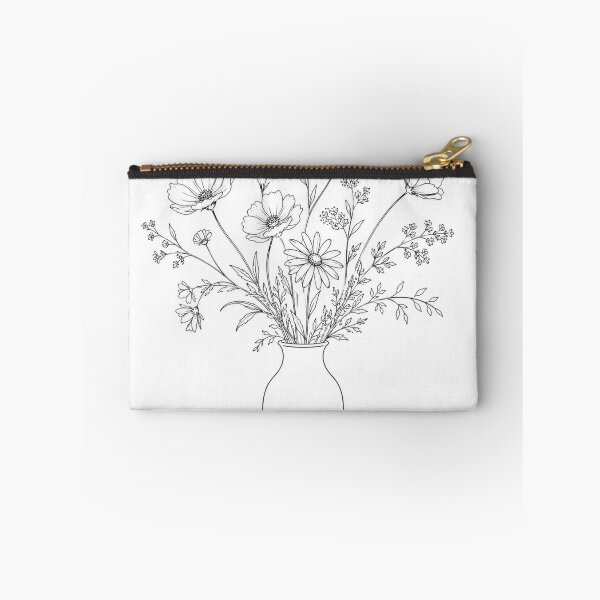 Item preview, Wildflower Bouquet in Vase Line Art designed and sold by MWprint.