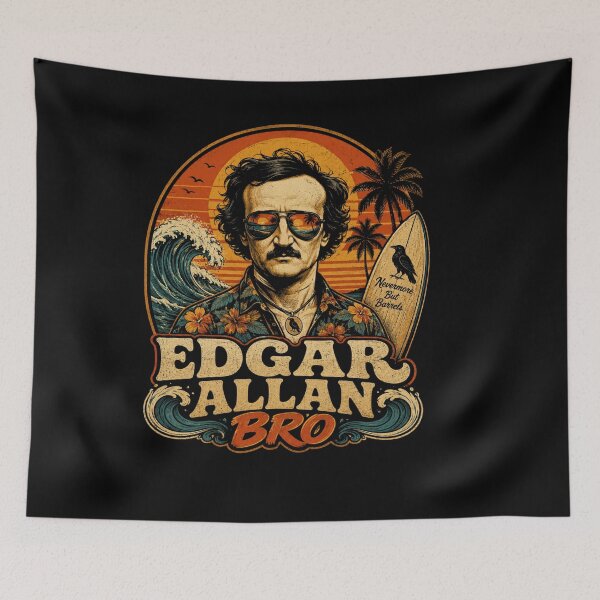 Item preview, Edgar Allan Bro – Nevermore But Barrels Surf designed and sold by Fenay Designs.