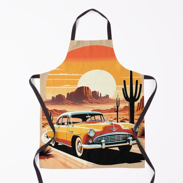Item preview, Car at desert landscape, vintage designed and sold by tarkone.
