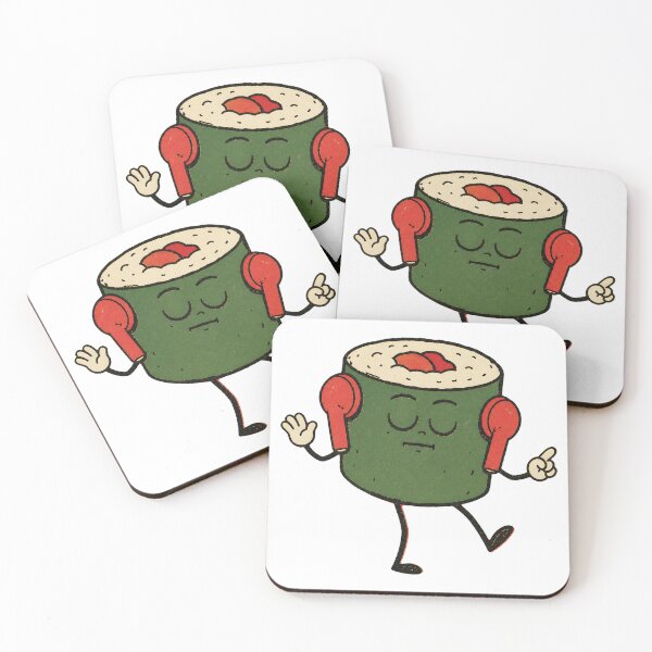 Item preview, Earbud Sushi – Music Roll Cartoon designed and sold by Spenceless Designz.