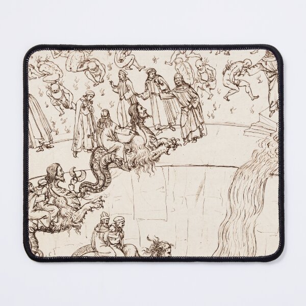 Item preview, Dante Inferno Circles of Hell Drawing designed and sold by artofuniverse.