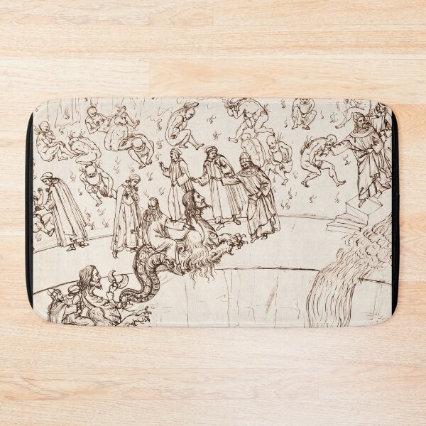 Item preview, Dante Inferno Circles of Hell Drawing designed and sold by artofuniverse.